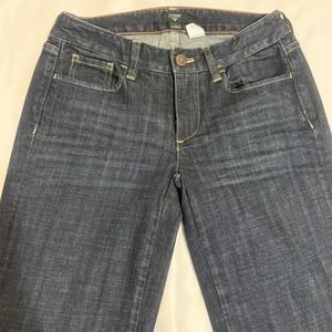 J.Crew Favorite Fit Dark Wash Wide Leg Stretch Denim Jeans Size 2 98862